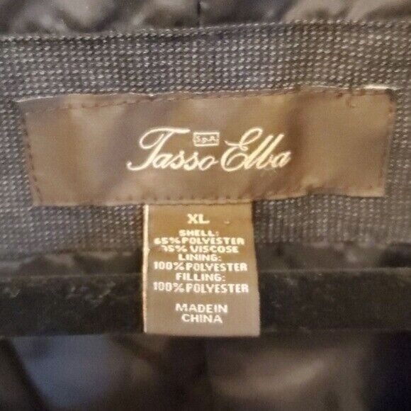 TASSO ELBA Charcoal Quilted Men's Jacket - XLarge - Picture 8 of 8